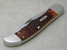 Case XX USA 2014 Bone 6265 CV  Folding Hunter Knife w/Leather Pouch