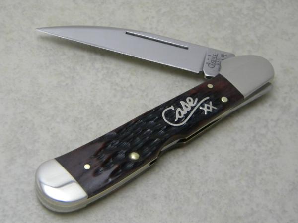 Case XX USA 2002 61549W Script Shield Wharncliff Copperlock Knife 