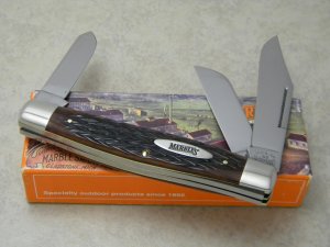 Marbles M.S.A. Co. 01 Gladstone, Mich USA Bone Stockman Knife in Box c.2001