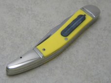 Western USA Yellow Fish Knife w/Gaff Hook New in Pouch c.1980