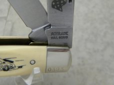 Schrade USA SC505 Scrimshaw Checkered Flag Collection Stockman Knife 