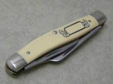 Schrade USA SC505 Scrimshaw Checkered Flag Collection Stockman Knife 