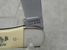 Schrade USA SC524 Scrimshaw Medium Folding Hunter Knife 