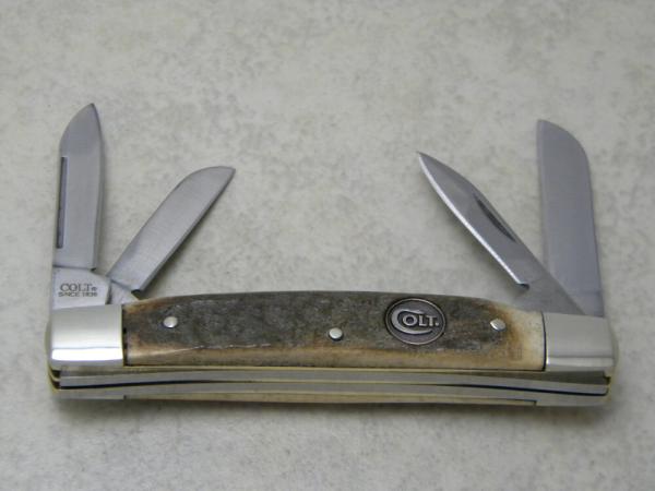 Colt CT0120 Stainless Genuine Stag Congress Knife