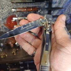 AKC Leverletto 9" Lever Lock Automatic Italian Knife Brazilian Horn