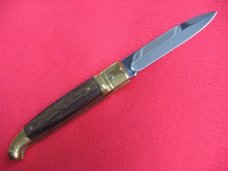 Vintage Italian Engraved Leverlock Switchblade Knife
