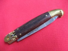 Vintage Italian Engraved Leverlock Switchblade Knife