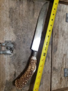 Huge EC Simmons Keen Kutter Carving Knife - Gorgeous Gnarly Stag