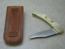 Schrade + USA SC507 Scrimshaw Checkered Flag Collection Lockback Knife & Pouch