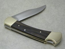 Buck 110 USA Hunter Wood Folding Lockback Knife & Pouch in Box - 3rd Version 2 Rivet c.1971-73