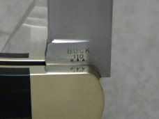 Buck 110 USA Hunter Wood Folding Lockback Knife & Pouch in Box - 3rd Version 2 Rivet c.1971-73