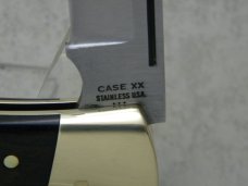 Case XX Stainless USA 3 Dot 1977 P197 L SSP Wood Shark Tooth Lockback Knife & Pouch