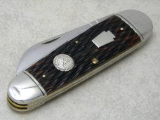 Schatt & Morgan Queen USA Bone 2008 NKCA Club Jumbo Sleeveboard WhittlerKnife NIB