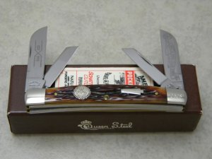 Schatt & Morgan Queen USA Bone 2002 Congress NKCA Club Knife NIB
