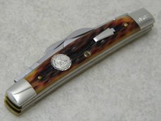 Schatt & Morgan Queen USA Bone 2002 Congress NKCA Club Knife NIB