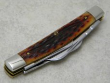 Schatt & Morgan Queen USA Bone 2002 Congress NKCA Club Knife NIB
