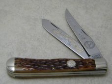 Queen City Sargent Co 1992 NKCA Club Trapper Knife in Display Box