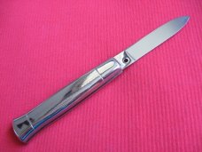 Vintage Italian All Metal Button Open/Close STILETTO Switchblade Knife - Mint !