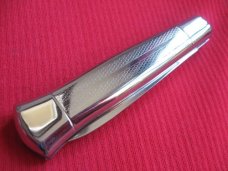 Vintage Italian All Metal Button Open/Close STILETTO Switchblade Knife - Mint !