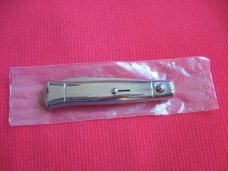 Vintage Italian All Metal Button Open/Close STILETTO Switchblade Knife - Mint !