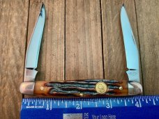 Canal Street Cutlery Muskrat Amber Carved Stag Bone 