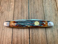 Canal Street Cutlery Muskrat Amber Carved Stag Bone 