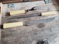 Vintage "The Robeson Cutlery Co - Shuredge" Carving Set - Rochester, NY 1901-1921