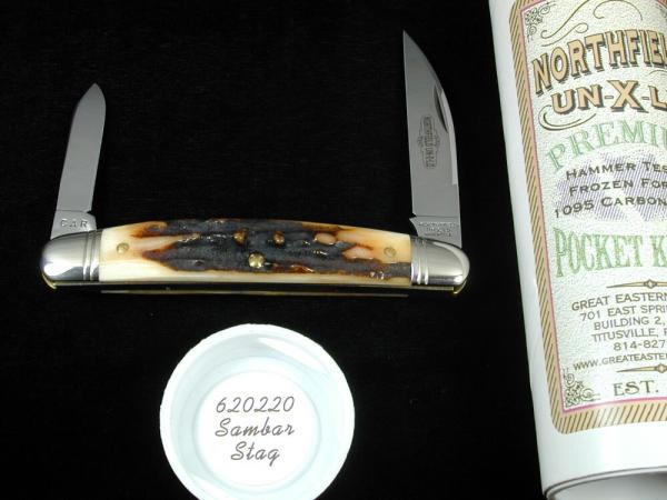 Great Eastern Cutlery Northfield Sambar Stag Pocket Congress Knife 620220 Wharncliffe 1 of 679 Great Eastern Cutlery Northfield Sambar Stag Pocket Congress Knife 620220 Wharncliffe 1 of 679