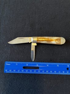 Case XX USA A6235 1/2 Appaloosa Bone Swell End Torpedo Jack Knife 1 Dot
