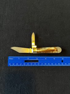 Case XX USA A6235 1/2 Appaloosa Bone Swell End Torpedo Jack Knife 1 Dot