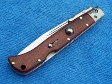 New 9" Roma style Swinguard Switchblade knife Wood handles