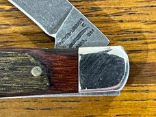 Parker-Edwards 95155D Ltd Ed Mini-Trapper w/Single Damascus Blade & Parkerwood Scales USA A-9181 
