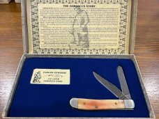 Parker-Edwards 95145D Ltd Ed Mini-Trapper w/Two Damascus Blades & Honeybone Scales USA A-9140  