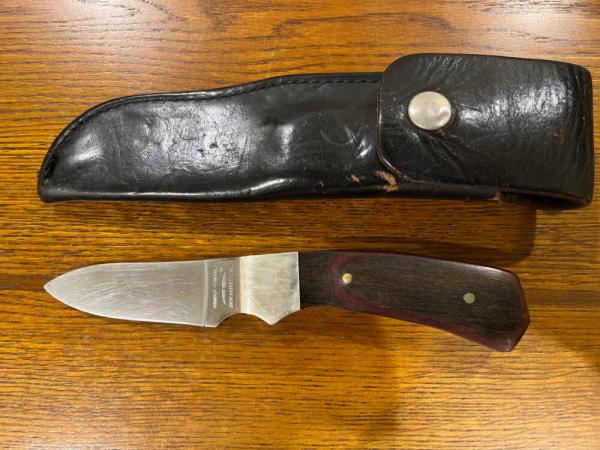 03 Parker-Edwards Spear Point Hunting Knife w/Stainless Steel Blade & Pakkawood Scales A018S