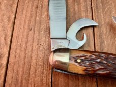 Primble Belknap HDW Scout Knife Antique Green Bone #3335
