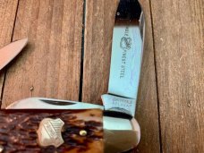 Primble Belknap HDW Scout Knife Antique Green Bone #3335
