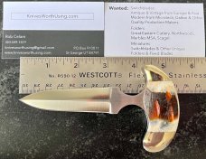 Vintage Taylor Cutlery 5th Ace Push Dagger Knife, Japan, Original Box & Sheath, Unused 