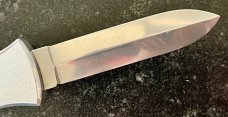 Black Finger 777 Automatic Out The Front (OTF) Switchblade Knife, Italy, Unused 