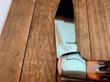 A.G. Russell Folding Hunter Bolster Lock Brown Jigged Bone 1989