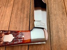 A.G. Russell Folding Hunter Bolster Lock Brown Jigged Bone 1989