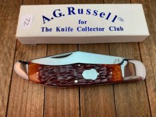 A.G. Russell Folding Hunter Bolster Lock Brown Jigged Bone 1989