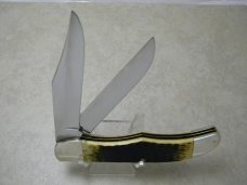 Case XX USA 2008 Bone 6265 CV 1st Run Folding Hunter Knife w/Leather Pouch