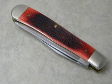 Case XX USA 2010 Barn Wood Bone Trapper Knife w/Leather Pouch