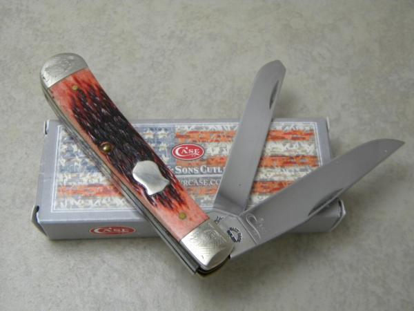 Case Brothers Cutlery Co 6254 Dark Red Bone Trapper Knife NIB