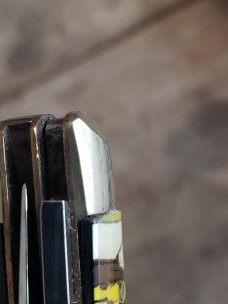 J Lauderdale Cutlery - Solingen, Germany - 1980's Widow Creek - Marbled Tiger Stripe Stockman - RARE