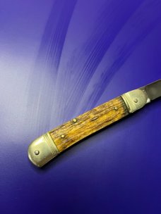 KISSING CRANE ROBI KLAAS SOLINGEN GERMANY AUTOMATIC KNIFE STAG SCALES 