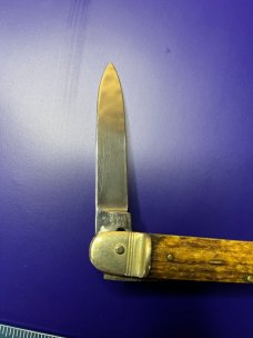 KISSING CRANE ROBI KLAAS SOLINGEN GERMANY AUTOMATIC KNIFE STAG SCALES 
