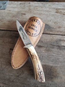 1980's Stag "Coon Skinner" Boot Knife by Frost Cutlery Japan 