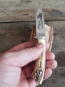 1980's Stag "Coon Skinner" Boot Knife by Frost Cutlery Japan 
