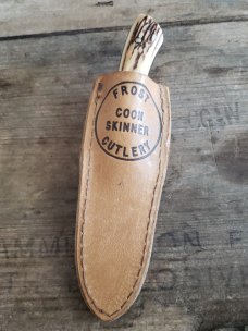 1980's Stag "Coon Skinner" Boot Knife by Frost Cutlery Japan 
